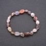 Natural Botswana Agate Stone Bracelet on Elastic Band, Tumbled, Diameter 8x10(+/-)mm, Circumference 18cm