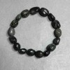 Natural Seraphinite Stone Bracelet on Elastic Band, Tumbled, Diameter 10x12(+-)mm, Length 18cm