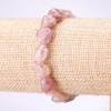 Natural Strawberry Quartz Stone Bracelet on Elastic Band, Tumbled, Diameter 8x12(+-)mm, Length 18cm
