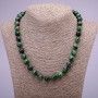 Natural Zoisite Stone Necklace, Smooth Round Beads, Diameter 10(+-)mm, Length 45cm