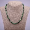 Natural Zoisite Stone Necklace, Smooth Round Beads, Diameter 6(+-)mm, Length 45cm