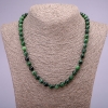 Natural Zoisite Stone Necklace, Smooth Round Beads, Diameter 8(+-)mm, Length 45cm