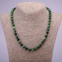 Natural Zoisite Stone Necklace, Smooth Round Beads, Diameter 8(+-)mm, Length 45cm