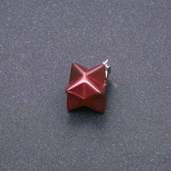 Merkaba Pendant, Red Jasper, 10x10mm