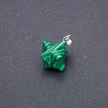 Malachite Merkaba Pendant 10x10mm