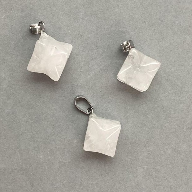 Rock Crystal Merkaba Pendant 10x10mm