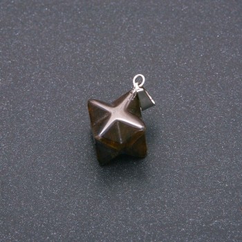 Merkaba Tiger's Eye Pendant 10x10mm
