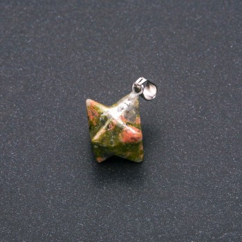 Merkaba Heliotrope Jasper Pendant 10x10mm