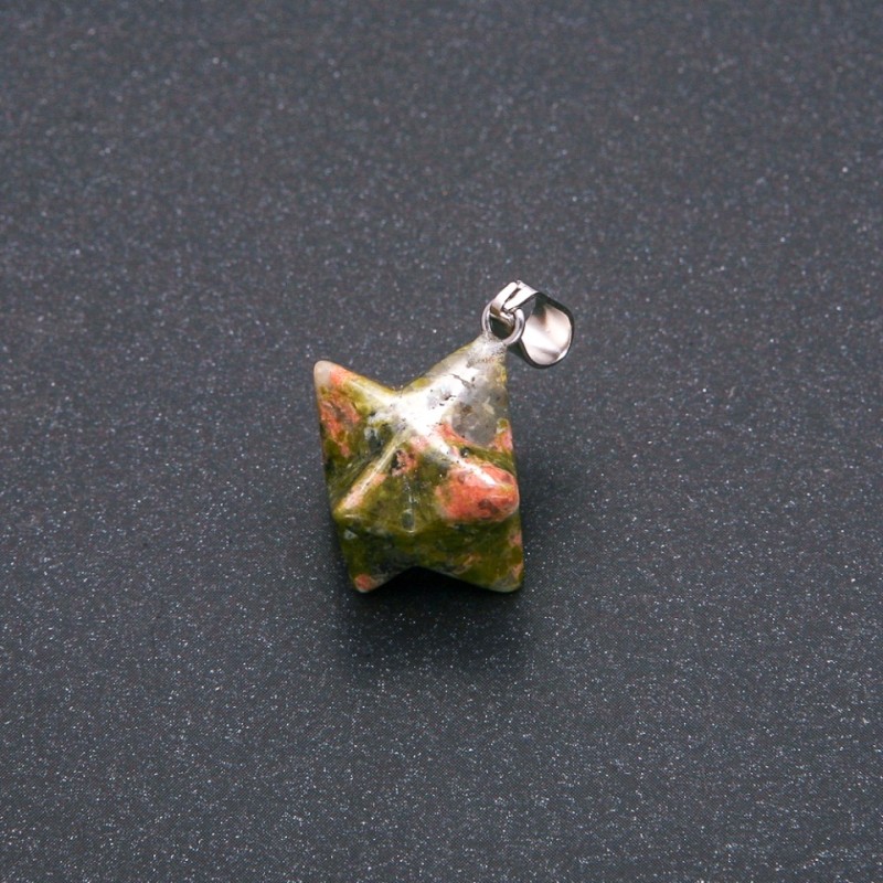 Merkaba Heliotrope Jasper Pendant 10x10mm