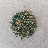 Rhinestone Chips, Green, Diameter 2.5(+/-) mm, Pack/4g(+/-)
