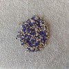 Rhinestone Chips, Dark Blue, Diameter 2.5(+/-) mm, Pack/4g(+/-)
