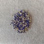 Rhinestone Chips, Dark Blue, Diameter 2.5(+/-) mm, Pack/4g(+/-)