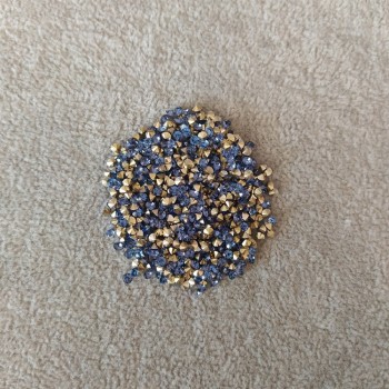 Rhinestone Chips, Blue, Diameter 3(+/-) mm, Pack/4g(+/-)