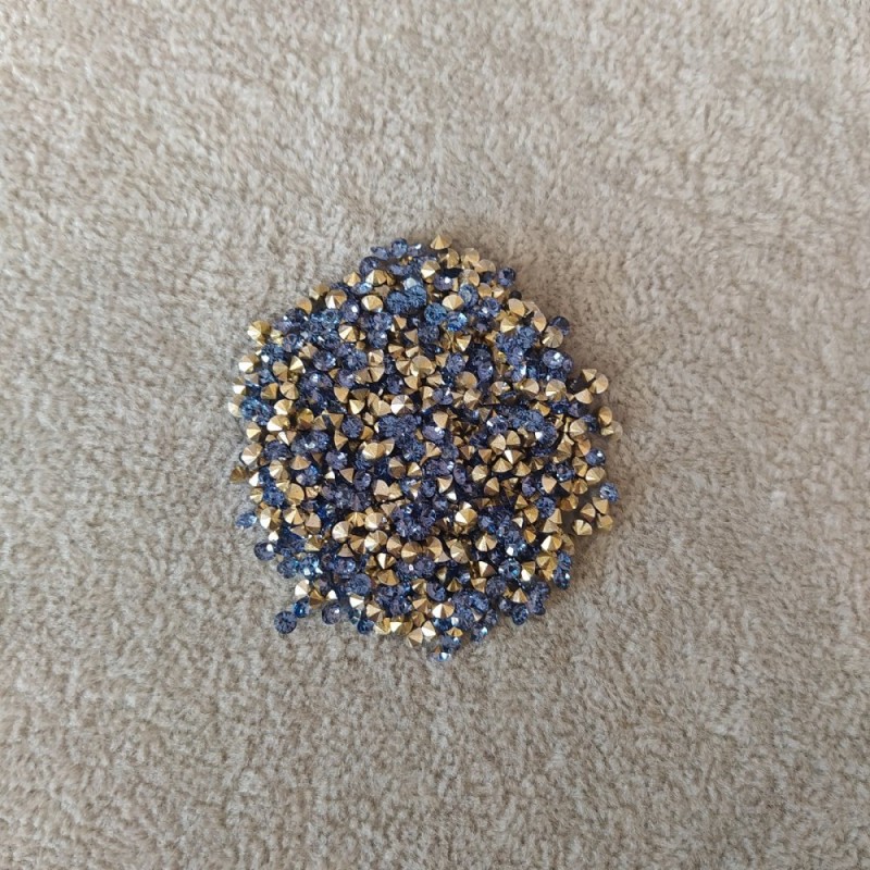 Rhinestone Chips, Blue, Diameter 3.5(+/-) mm, Pack/4g(+/-)