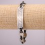 Stainless Steel Metal Bracelet with Clasp, 12mm Thickness, 21cm Length, Silver Color