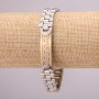 Stainless Steel Metal Bracelet with Clasp, 12mm Thickness, 21cm Length, Silver and Gold Color