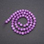 Dyed Quartz Beads (Amethyst-Style) Smooth Round, Strand, Diameter 6.5mm +/-, Length 38cm (+/-)