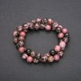 Rhodonite Beads Smooth Round, Strand, Diameter 8.5mm, Length 38cm (+/-)
