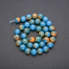 Variscite Beads Blue Smooth Round, Strand, Diameter 10mm, Length 36cm (+/-)