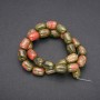 Heliotrope Natural Stone Beads, Barrel Shape, Diameter 10x14mm (+/-), Length 38cm