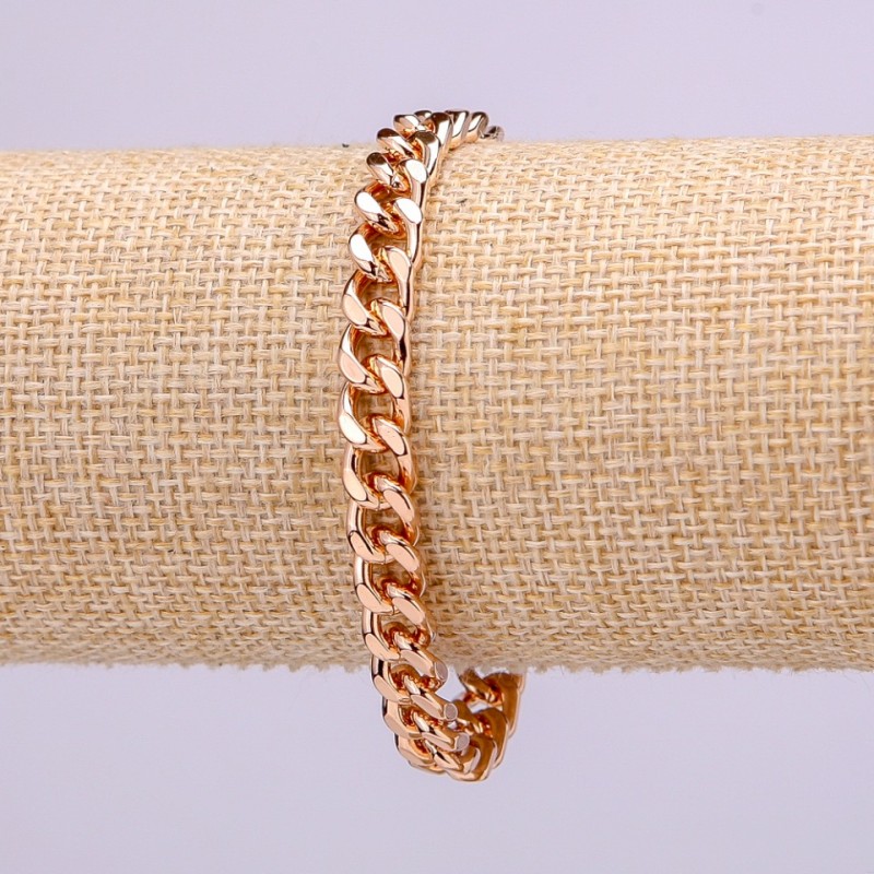 Xuping Bracelet, Thickness 7mm, Length 19cm, Gold-Plated