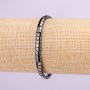 Bracelet on Elastic Hematite Zigzag Stone, diameter 5x4x3mm, length 18cm