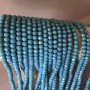 Czech Crystal Beads Matte Sea Wave Turquoise Rondelle, Diameter 6mm Strand, Length 41cm