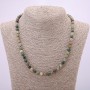 Natural Stone Necklace Jasper Smooth Bead, Diameter 6(+/-)mm, Length 48cm