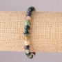 Multicolor Jasper Bracelet on Elastic, Smooth Beads, 6mm Diameter, 18cm Circumference