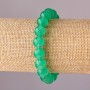 Jade Bracelet on Elastic, Smooth Beads, 10mm Diameter, 18cm Length