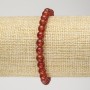 Carnelian Bracelet on Elastic, Smooth Beads, 6mm Diameter, 18cm Circumference
