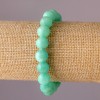 Jadeite Bracelet on Elastic, Smooth Beads, 10mm Diameter, 18cm Length