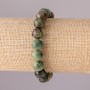 Natural Jasper Stone Bracelet on Elastic, Smooth Beads, 10mm Diameter, 18cm Circumference