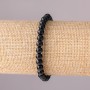 Agate Bead Bracelet, single-strand, smooth round beads, 6mm diameter, 18cm circumference