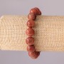 Aventurine 'Golden Sand' Bracelet on Elastic Band, Smooth Round Beads, 12mm Diameter, 18cm Circumference