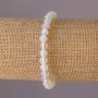 Moonstone Bracelet on Elastic Band, Smooth Round Beads, 6mm Diameter, 18cm Length