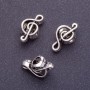 Findings Pandora Bead Insert Treble Clef, length 18mm d1-4mm color silver pack 20g +/-11pcs