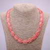 Natural Chalcedony Stone Necklace, Rectangle Beads, 13x18mm, 48cm Length