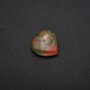 Heliotrope Jasper Souvenir Stone in Heart Shape 30x30x10(+/-)mm