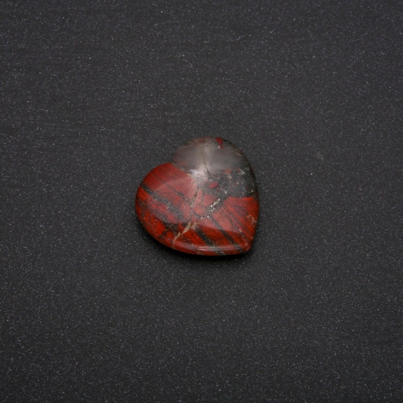 Jasper Souvenir Stone in Heart Shape 30x30x10(+/-)mm