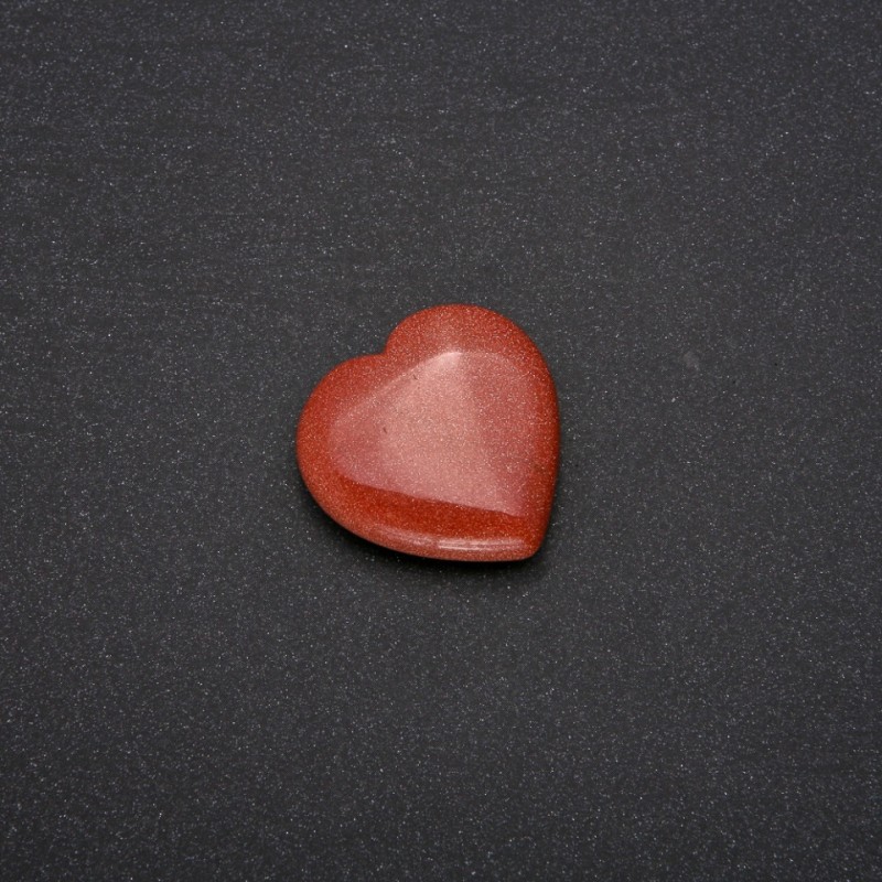 Aventurine Golden Sand Souvenir Stone in Heart Shape 30x30x10(+/-)mm