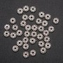 Silver-Tone Bead Spacer Finding, diameter 2.5x8(+/-)mm, pack of 20g, 35(+/-)pcs