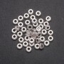 Bead Inlay Findings, metal color silver, diameter 3x7 (+/-) mm, packaging 20 g, 45 (+/-) pcs