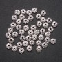 Silver-Tone Bead Spacer Finding, diameter 2.5x7(+/-)mm, pack of 20g, 45(+/-)pcs