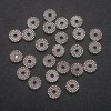 Silver-Tone Bead Spacer Finding, diameter 2.5x9(+/-)mm, pack of 20g, 25(+/-)pcs