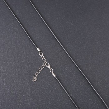Price per Pack /10 pcs. Waxed Pendant Cord, Diameter 2.5mm, Length 60cm, Black