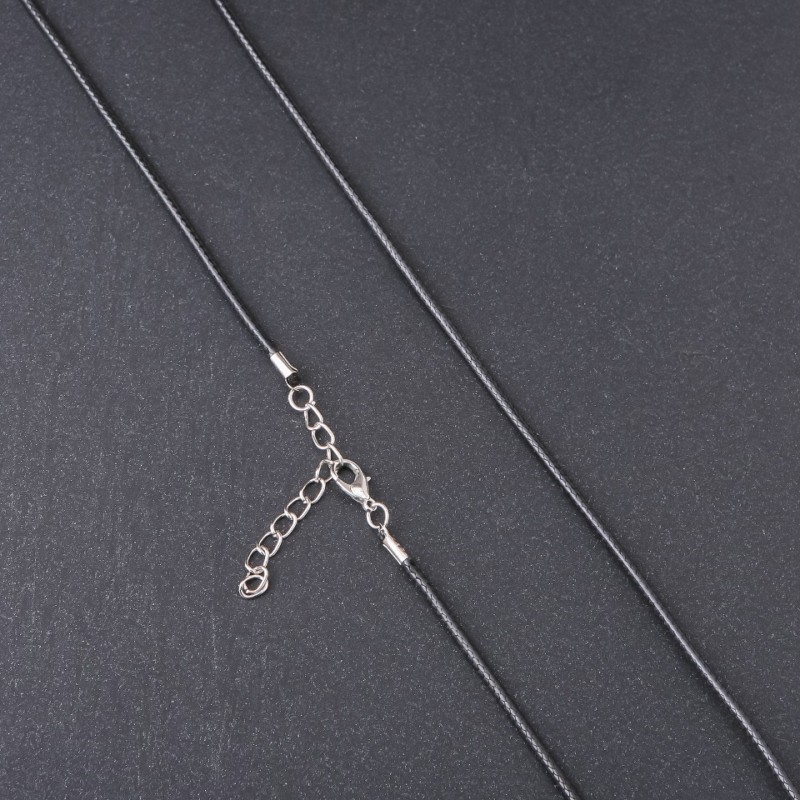 Price per Pack /10 pcs. Waxed Pendant Cord, Diameter 2.5mm, Length 60cm, Black