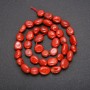 Beads on a String, Natural Red Jasper Tumbled, Diameter 8-12mm +/-, Length 39cm +