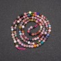 Beads on a String, Natural Assorted Stone Faceted Round, Diameter 3mm, Length 38cm