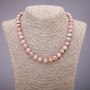Natural Rhodochrosite Necklace, Smooth Round Beads, Diameter 8mm, Length 45cm